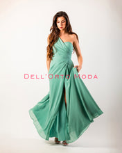 Carica l'immagine nel visualizzatore di Gallery, AZZURRO CELESTE abito monospalla