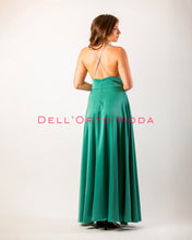 Carica l'immagine nel visualizzatore di Gallery, AZZURRO POLVERE abito spalline gioiello