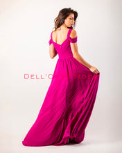 Carica l'immagine nel visualizzatore di Gallery, AZZURRO CARTA abito corpetto cuore con maniche