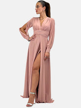 Load image into Gallery viewer, ABITO MIRANDA maniche lunghe spacco