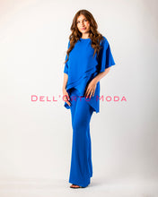 Load image into Gallery viewer, BLUETTE completo casacca e pantalone con stola
