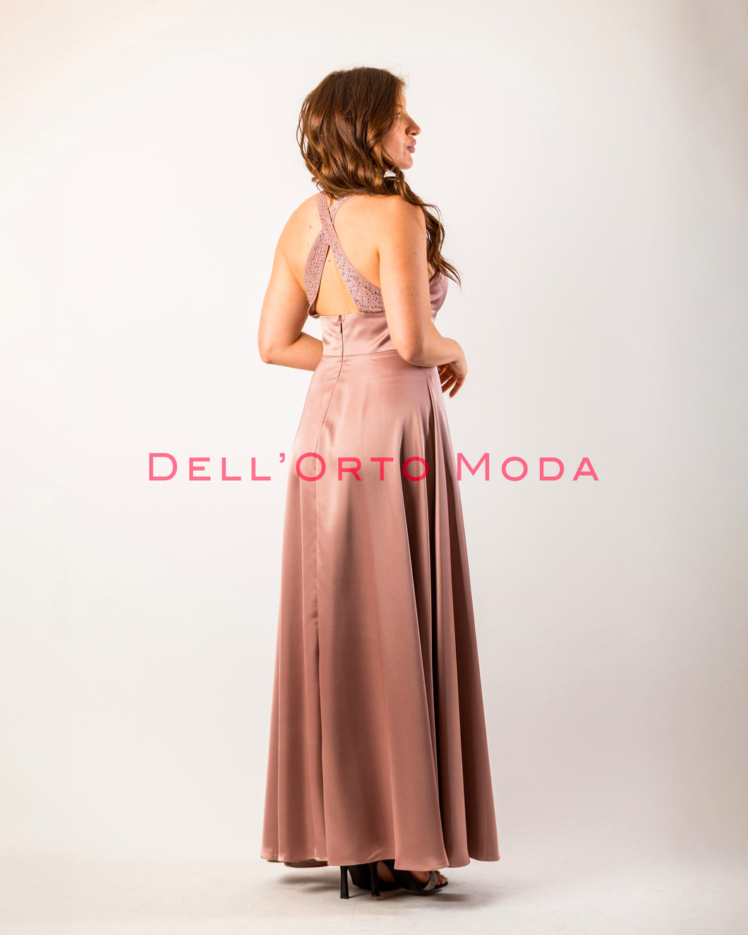 ROSA abito spalline pietre