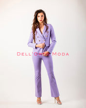 Load image into Gallery viewer, Completo giacca e pantalone doppiopetto lilla

