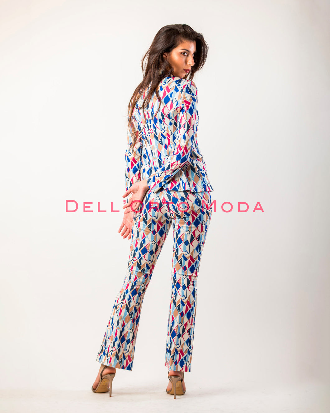 Pantalone stampa multicolore