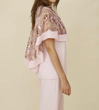 Load image into Gallery viewer, ROSA Poncho ricamato paillettes
