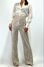 Carica l&#39;immagine nel visualizzatore di Gallery, Pantalone palazzo paillettes
